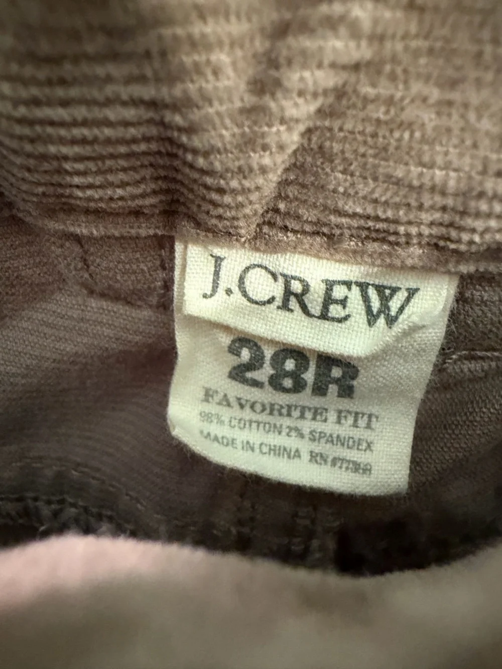 J Crew Favorite Fit Corduroy Bootcut Jeans